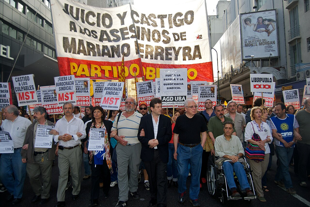 La movilización que ocurrió un día después del asesinato de Mariano Ferreyra