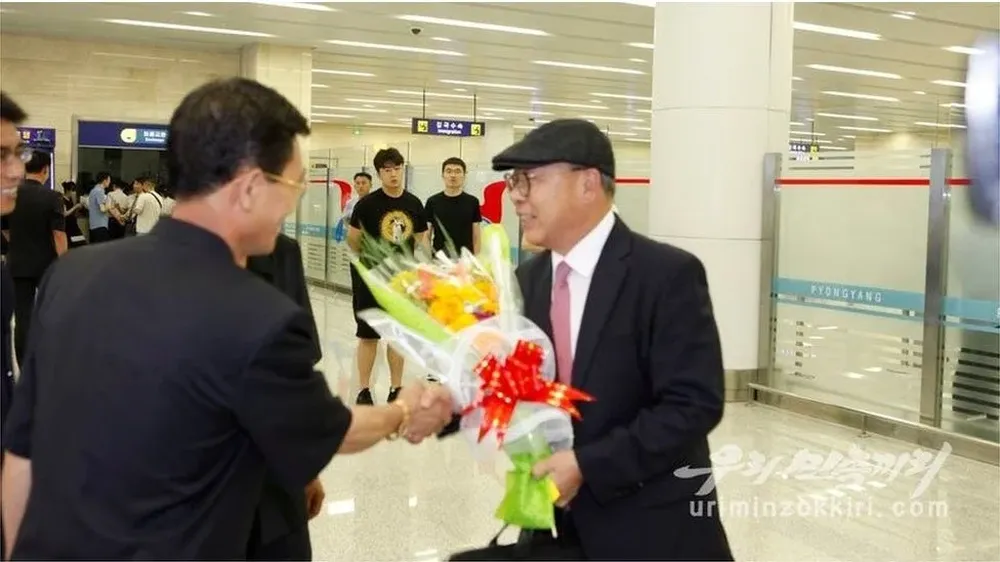 Choe In-guk recibió una calurosa bienvenida en Pyongyang.