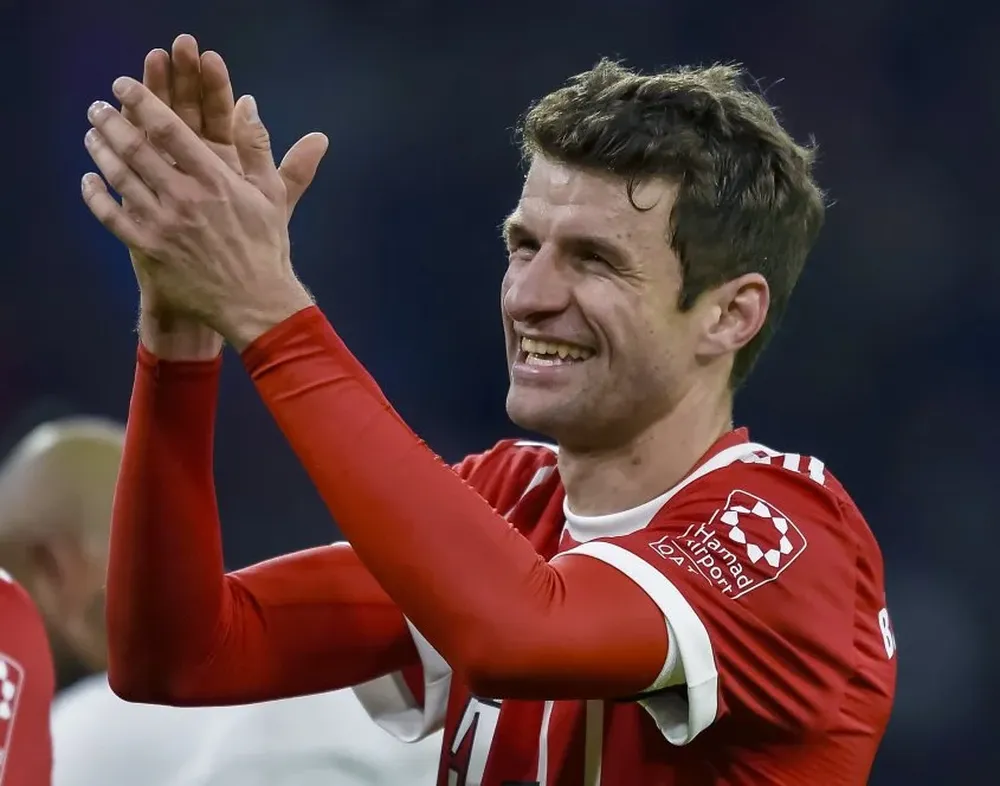 Thomas Müller celebra uno de sus goles ante Werder Bremen