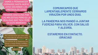 Los anuncios de los comercios.