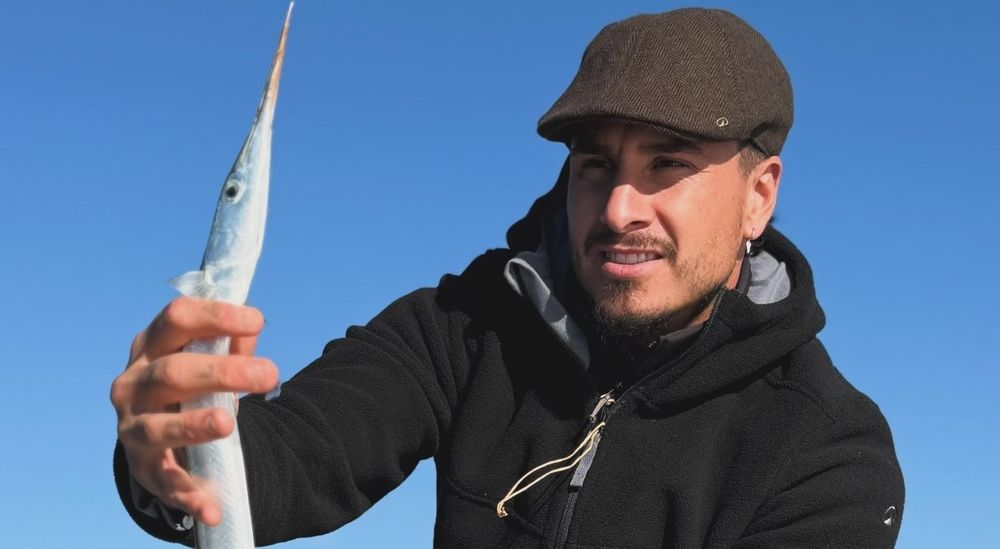 José María Giménez mostró el especial de su pesca en La Coruña: un pez aguja
