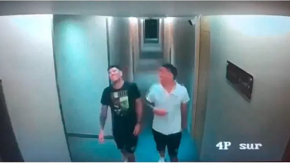 Florentín y Cufré en el hotel luego del presunto abuso sexual