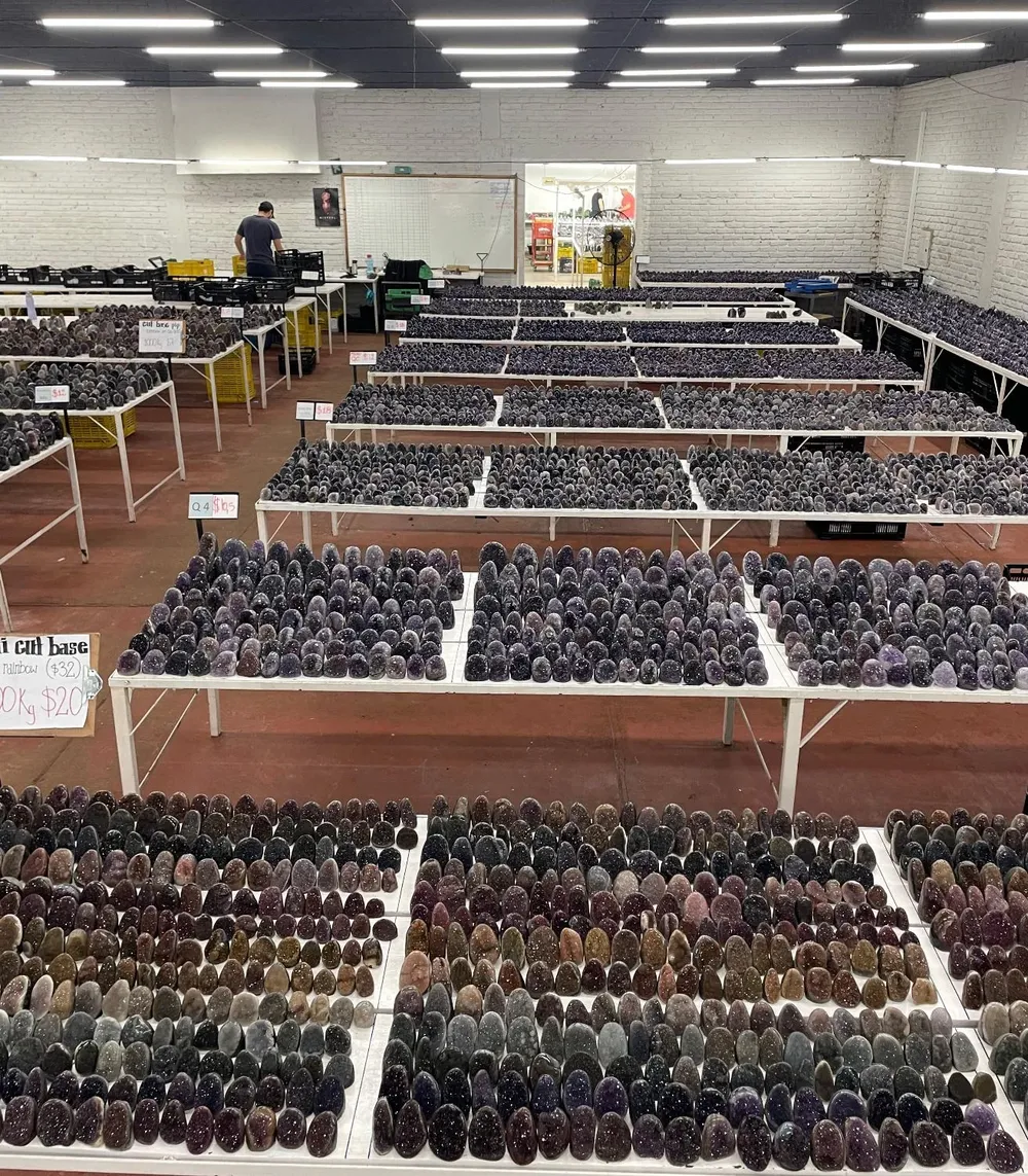 Stocks de piedras para exportar.