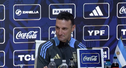 Lionel Scaloni en conferencia