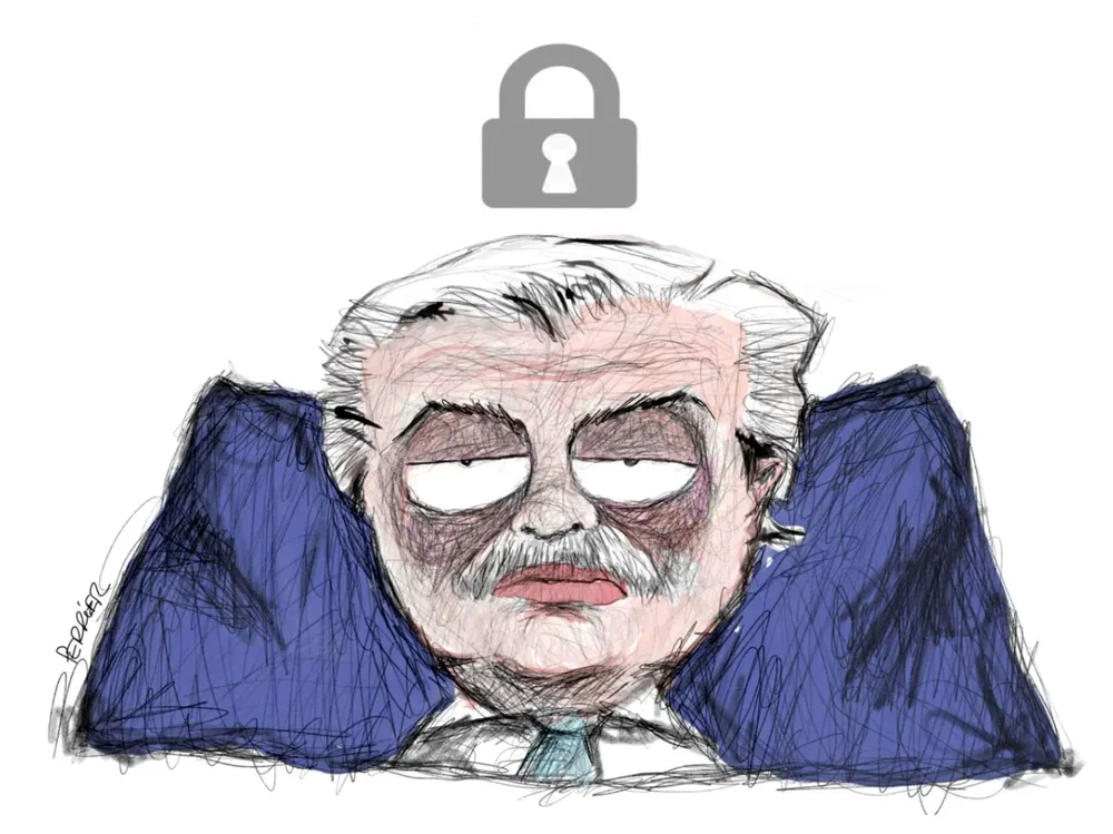 Ilustración del presidente argentino, Alberto Fernández