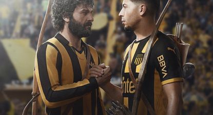 La foto de IA que subió Peñarol entre Walter Olivera y el nuevo refuerzo, Roberto Fernández: de Indio a Indio
