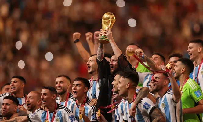 El festejo de la selección argentina