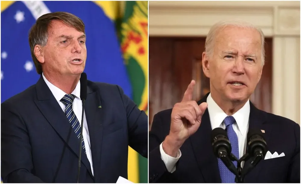 Los presidentes de Brasil y Estados Unidos, Jair Bolsonaro y Joe Biden