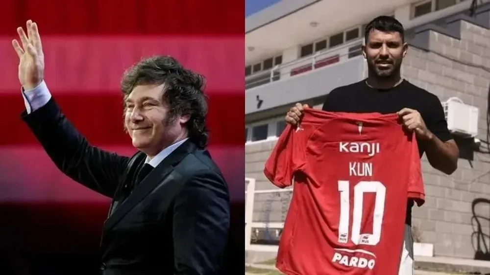 Javier Milei y el Kun Agüero, por las SAD