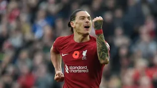Darwin Nüñez ya vuelve en Inglaterra con Liverpool