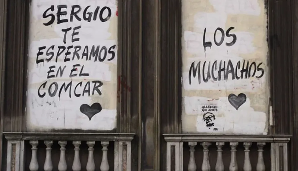 Pintada contra Sergio Hermida frente a la Cooperativa de Previsión Social (CPS)