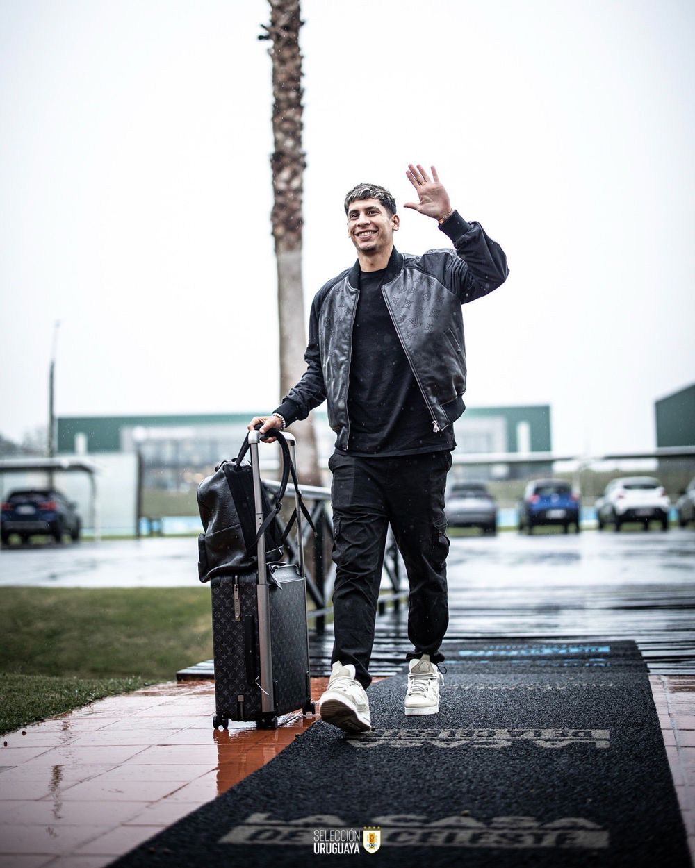Mathías Olivera en su llegada a la selección uruguaya