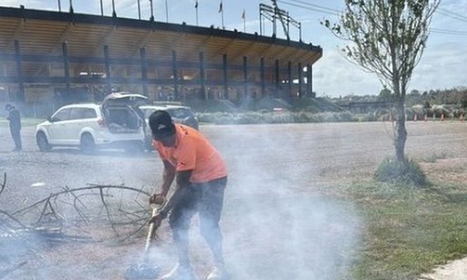 El asado en las afueras del Campeón del Siglo