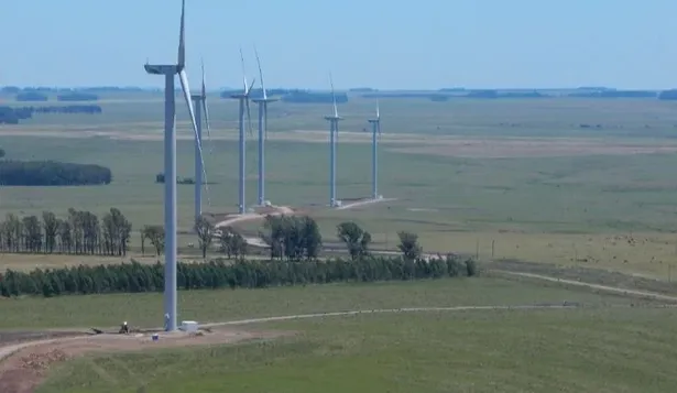 Parque eólico de UTE en Tacuarembó. (Archivo)