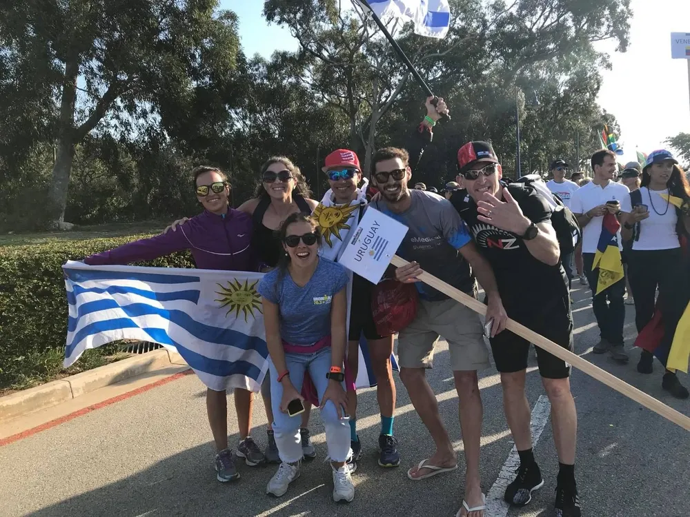 Parte de la delegación uruguaya en Sudáfrica