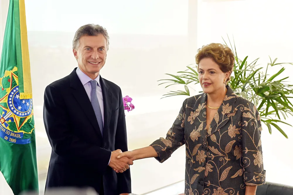 Mauricio Macri y Dilma Rousseff.