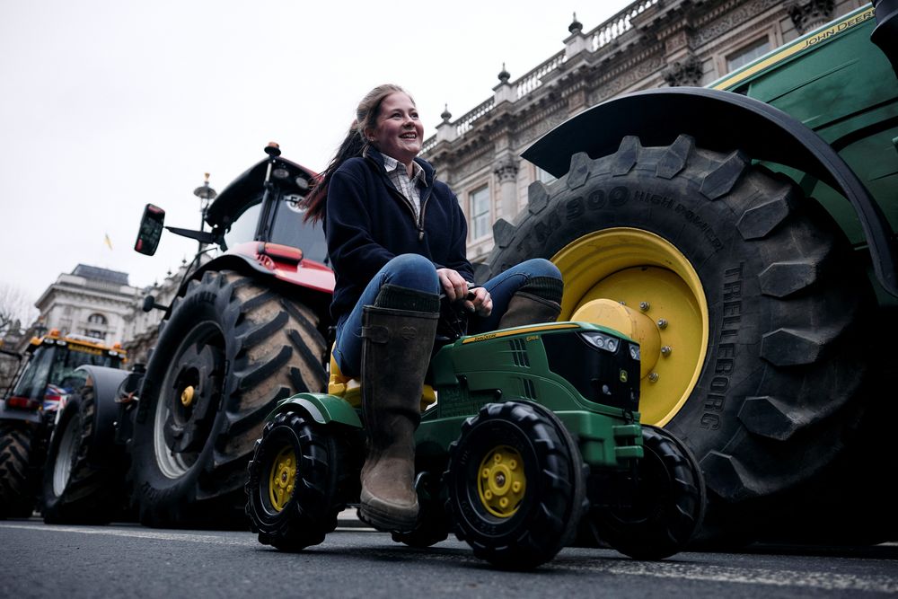 Protestas de agricultores en el Reino Unido.