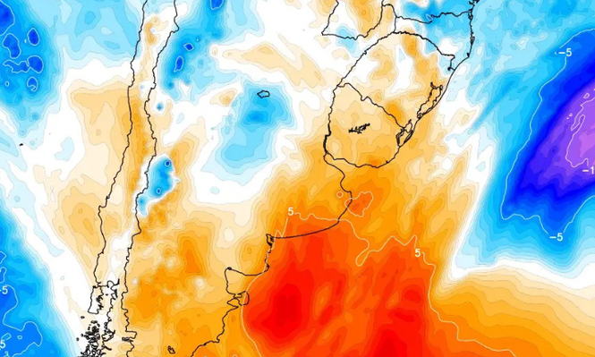 Metsul advierte por centro de alta presión inusual y excepcionalmente intenso que podría afectar a Uruguay desde setiembre