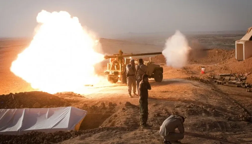 Milicias chiitas que luchan junto con el ejército de Irak contra el Estado Islámico.