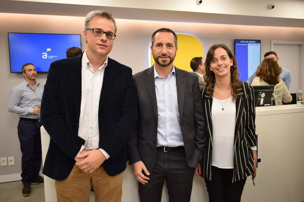 Andres Maurilleo, Javier Emicuri y Cecilia Silveira