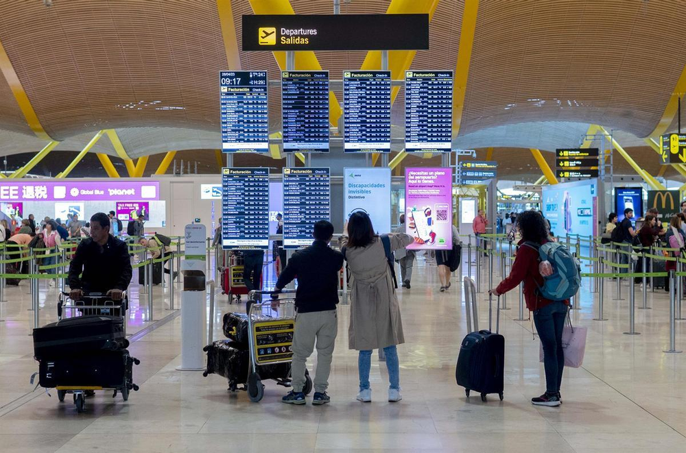 Aeropuerto de Barajas en Madrid.