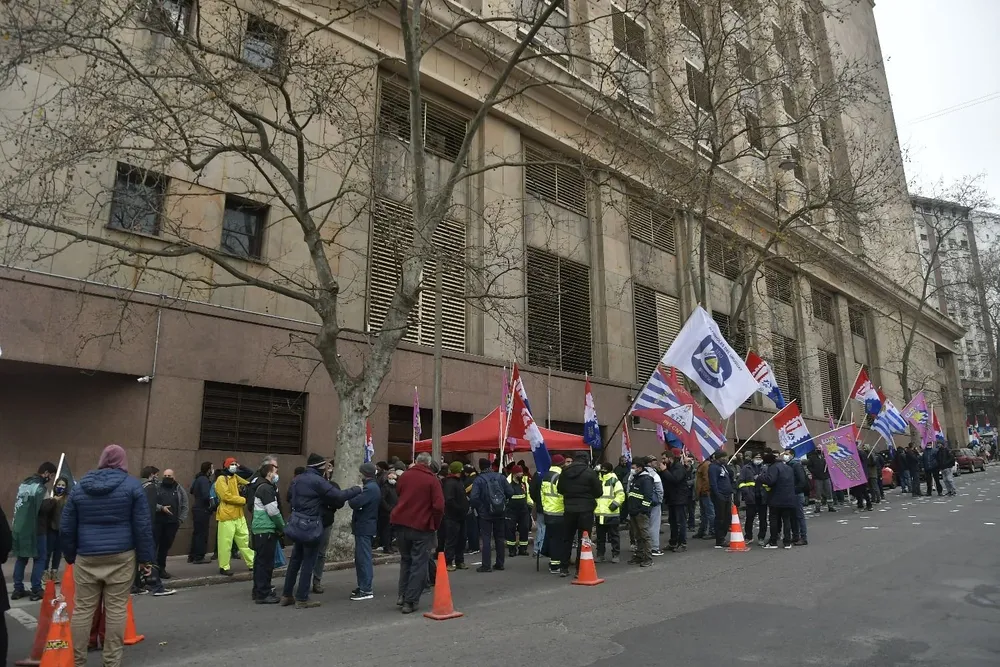 Ocupación del edificio de Ancap en agosto de 2021