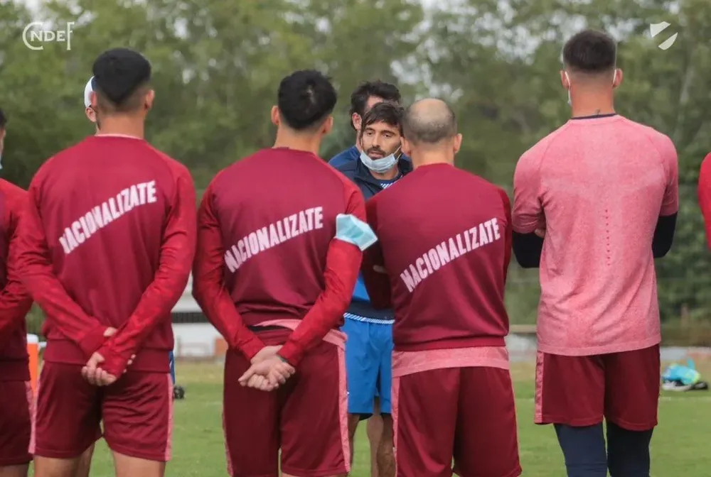 Ligüera en su primera práctica