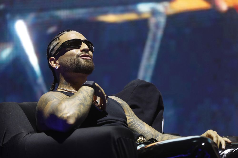 Maluma durante la presentación de su álbum 1 Of 1&nbsp;