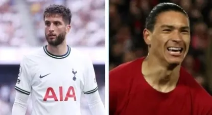 Darwin Núñez visita a Rodrigo Bentancur por la Premier League