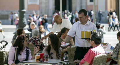 Trabajadores en la ciudad de Madrid.