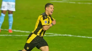 Trindade festeja el gol del triunfo