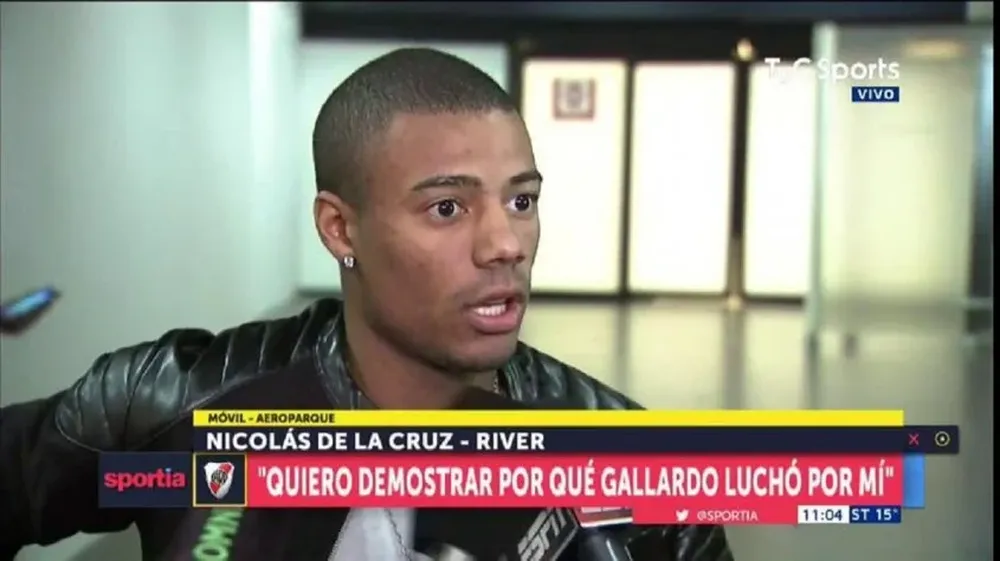 De la Cruz tuvo su primer contacto con la prensa argentina