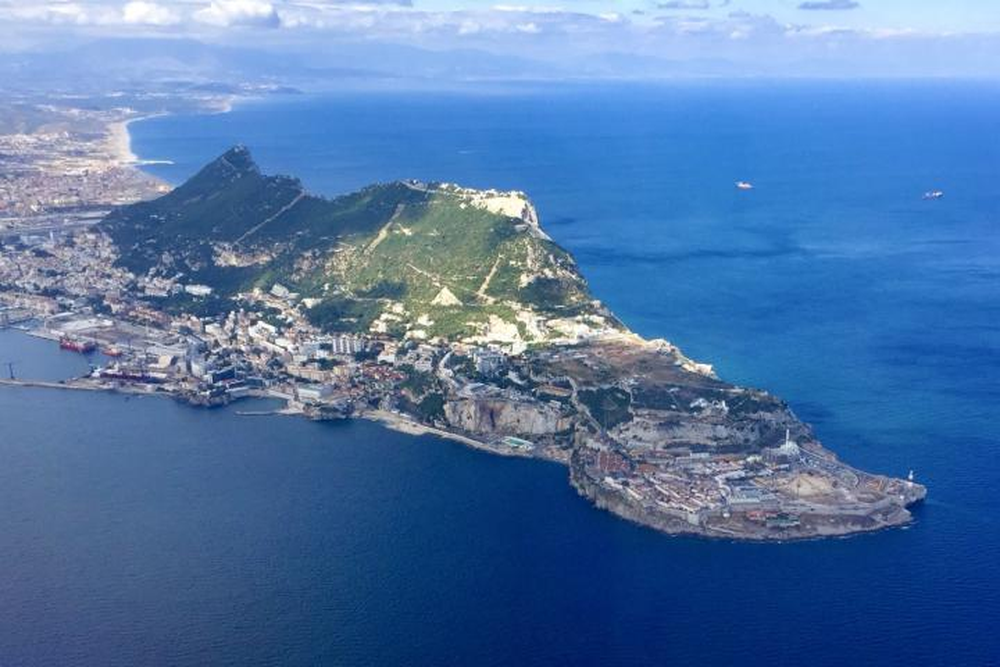 Vista aérea del Peñón de Gibraltar