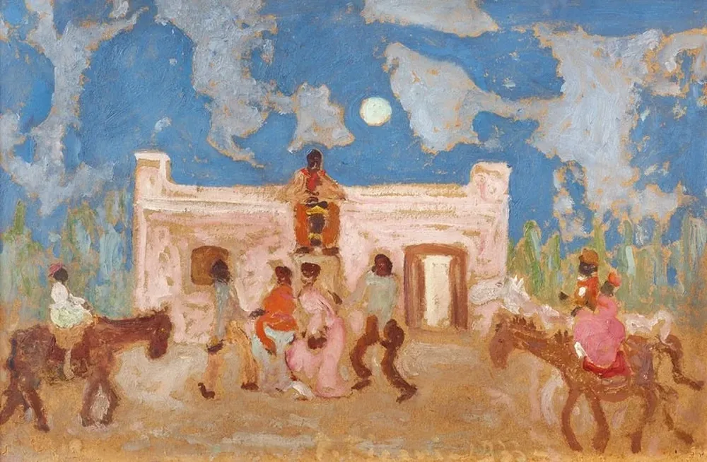 La Fiesta - Candombe en la estancia, de Pedro Figari, será la principal obra a subastar en el remate