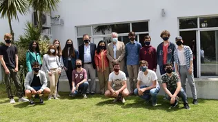 Dr. Pedro Presno, Prof. Ma. del Huerto Prato, Yuliana Vidart, Joaquín Martirena, Thiago Toranza, Lic. Álvaro Secondo