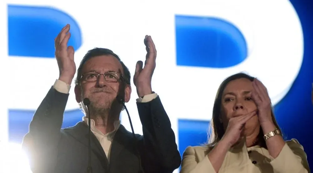 Mariano Rajoy, tras conocerse los resultados de las elecciones.