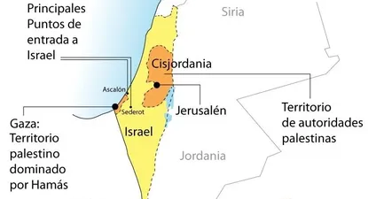el mapa para entender el ataque de hamas en israel y como se dividen los palestinos