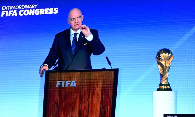 Congreso extraordinario de FIFA presidido por Gianni Infantino