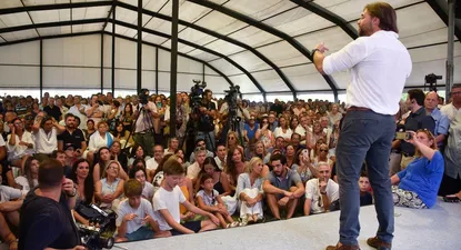 Lacalle en su última participación en el evento de Todos en febrero 2020