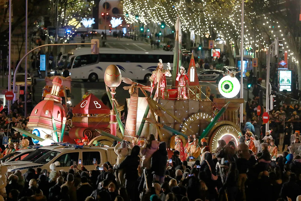 La cabalgata de los Reyes Magos en Madrid.