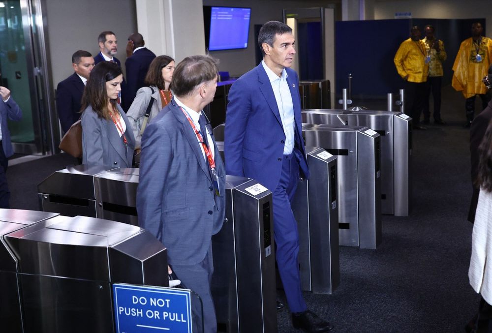 El presidente de Espa&ntilde;a, Pedro S&aacute;nchez, llega a la 81.&ordf; Asamblea General de las Naciones Unidas en la sede de la ONU en Nueva York.