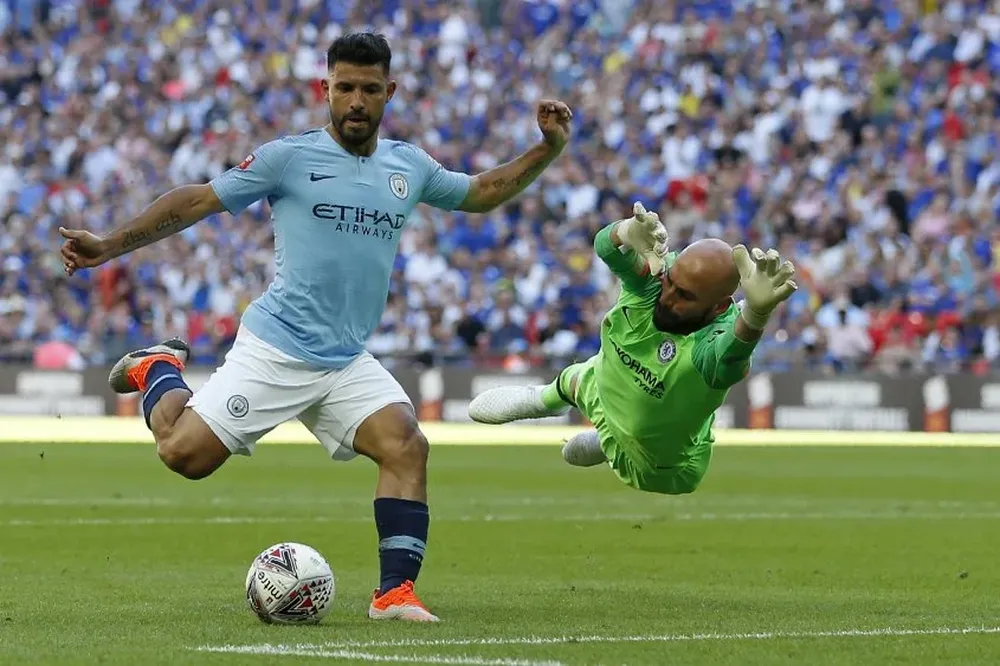Sergio Agüero y Willy Caballero