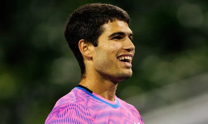 Alcaraz en rueda de prensa.