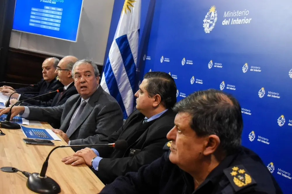 Heber encabezó una conferencia de prensa este martes para presentar las cifras de delitos