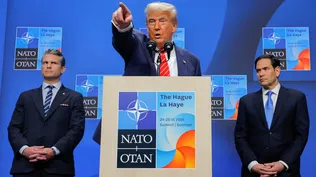 El presidente Donald Trump, en la Cumbre de la OTAN en La Haya.