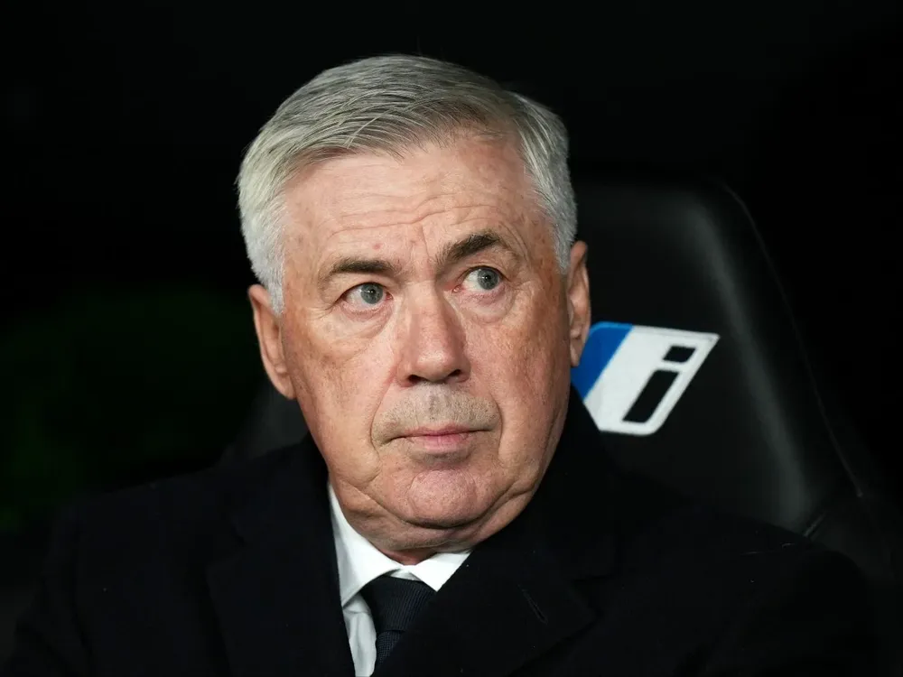 Ancelotti en rueda de prensa.