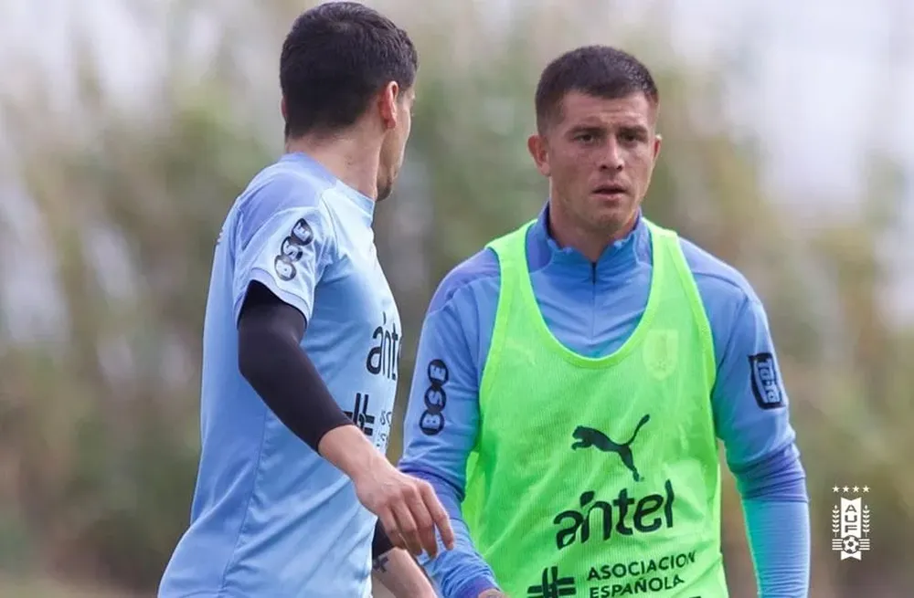 Juan Ignacio Ramírez entrenando en la selección mayor