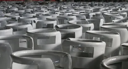 Garrafas de supergás.