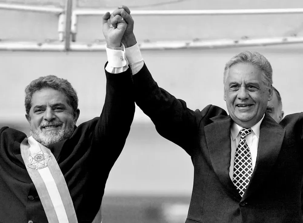 Fernando Henrique Cardoso transfiere la Presidencia de Brasil a Lula, el 1º de enero de 2003