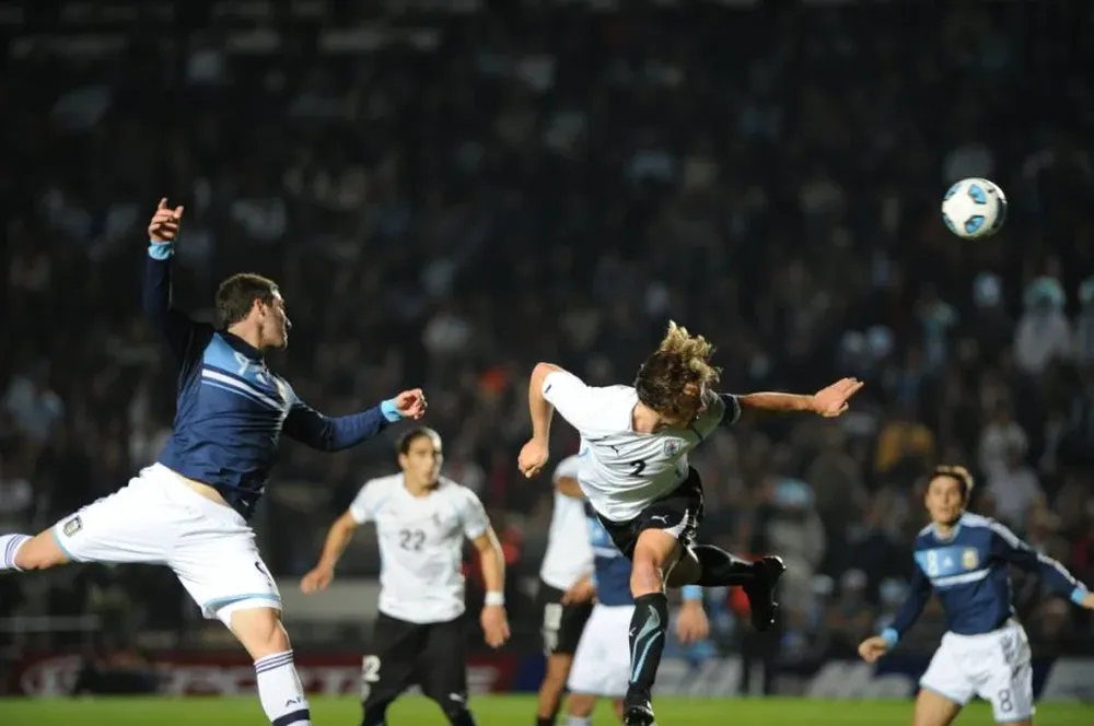 Uruguay vs Argentina, en la Copa América de 2011 en Colón de Santa Fé